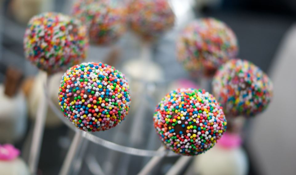 Cake pops with sprinkles in Adelaide, March 2012