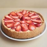 Fresh strawberries topped with a delectable cheesecake makes a wonderful dessert.