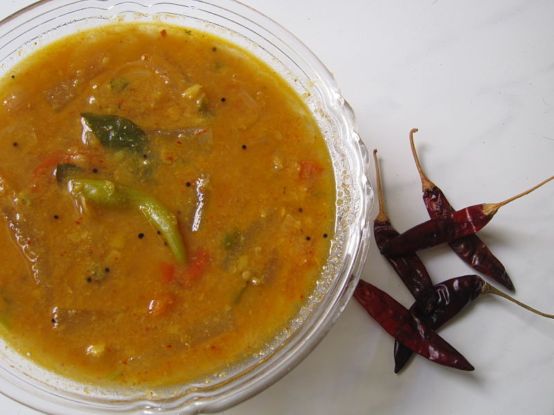 Poosani Kai Sambar is a native pumpkin dish from South India.