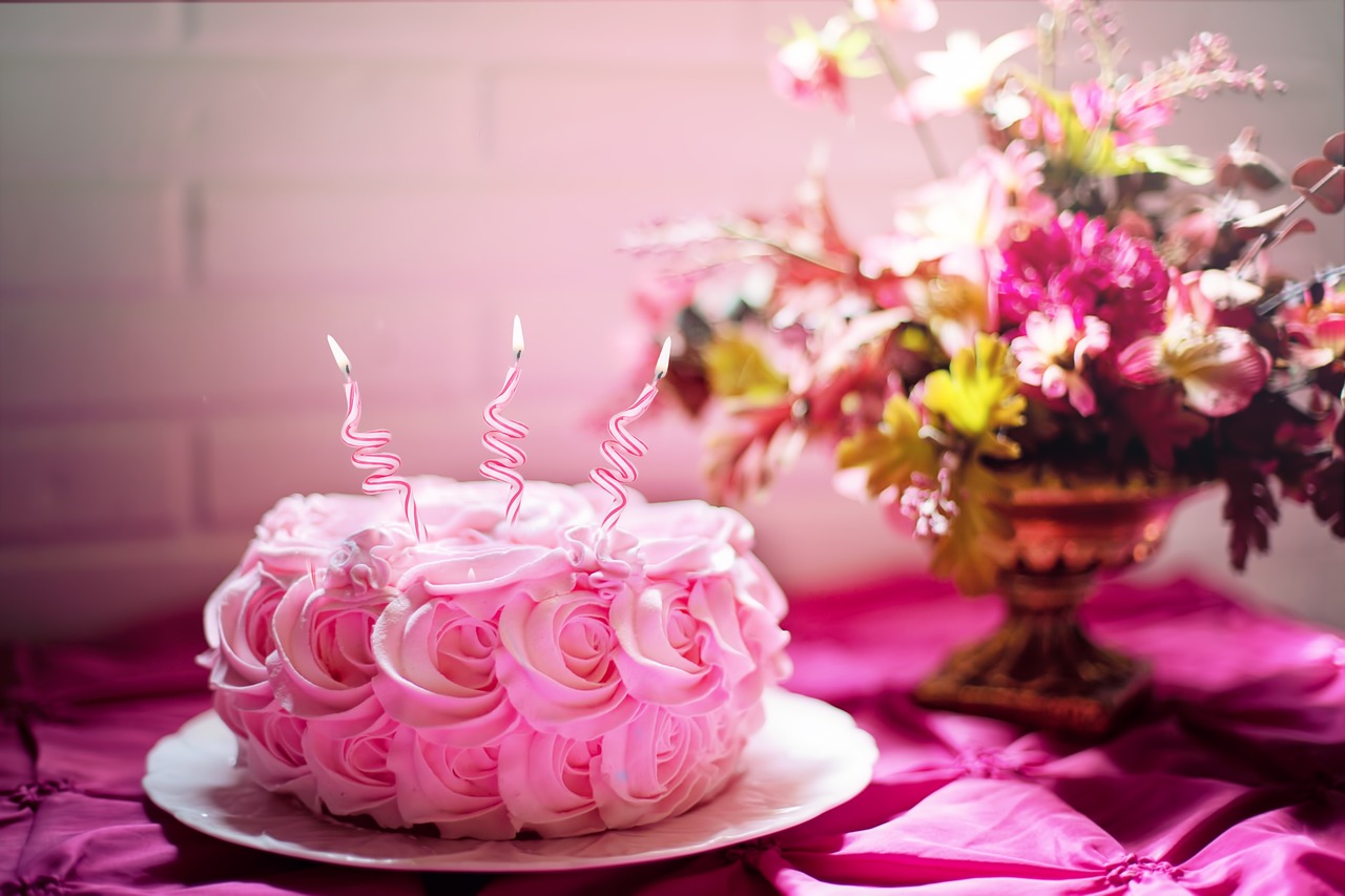 Pink Birthday Cake 